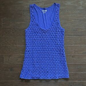 3/$12 ✨ Apt. 9 Royal Blue Textured Tank